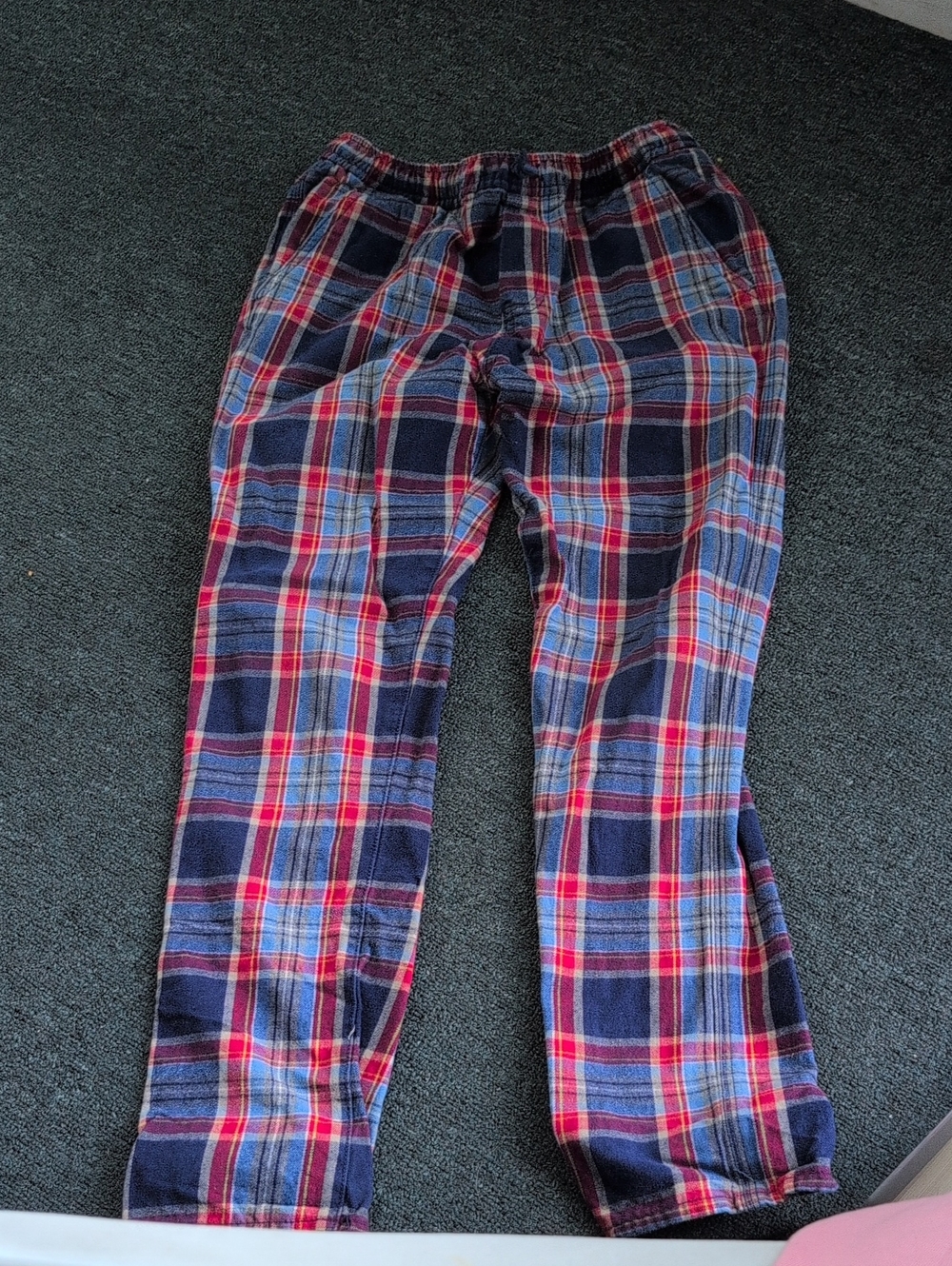 Boden Boys Red & Navy Plaid Pants Size 11